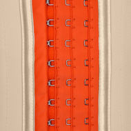 Waist cincher light nude and orange (3 adjustable hooks)