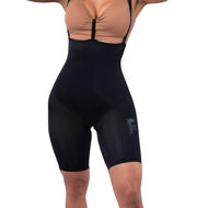 MASKATEER GLAM LINE Bodysuit with straps, black colour, high-compression, slim look