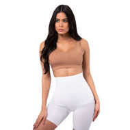 MASKATEER GLAM LINE High Waist Shorts, white colour, high-compression, slim look
