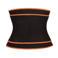 Cardio Sweat Gym Training Belt Black Velcro with Orange Trim